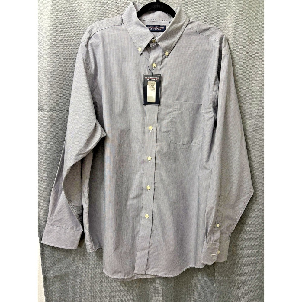 Roundtree & York  Mens  Long Sleeve Shirt Size XL New‎